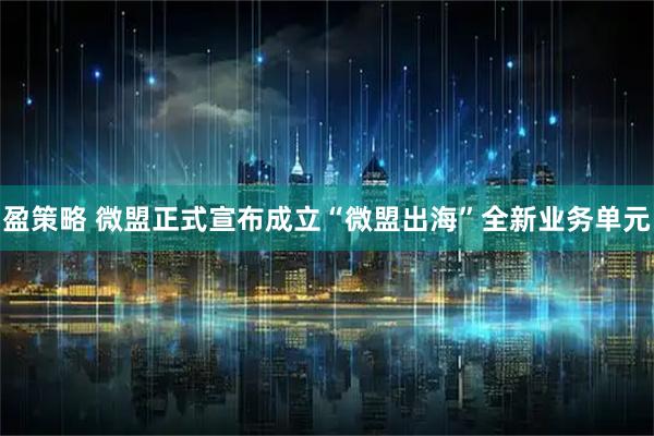 盈策略 微盟正式宣布成立“微盟出海”全新业务单元
